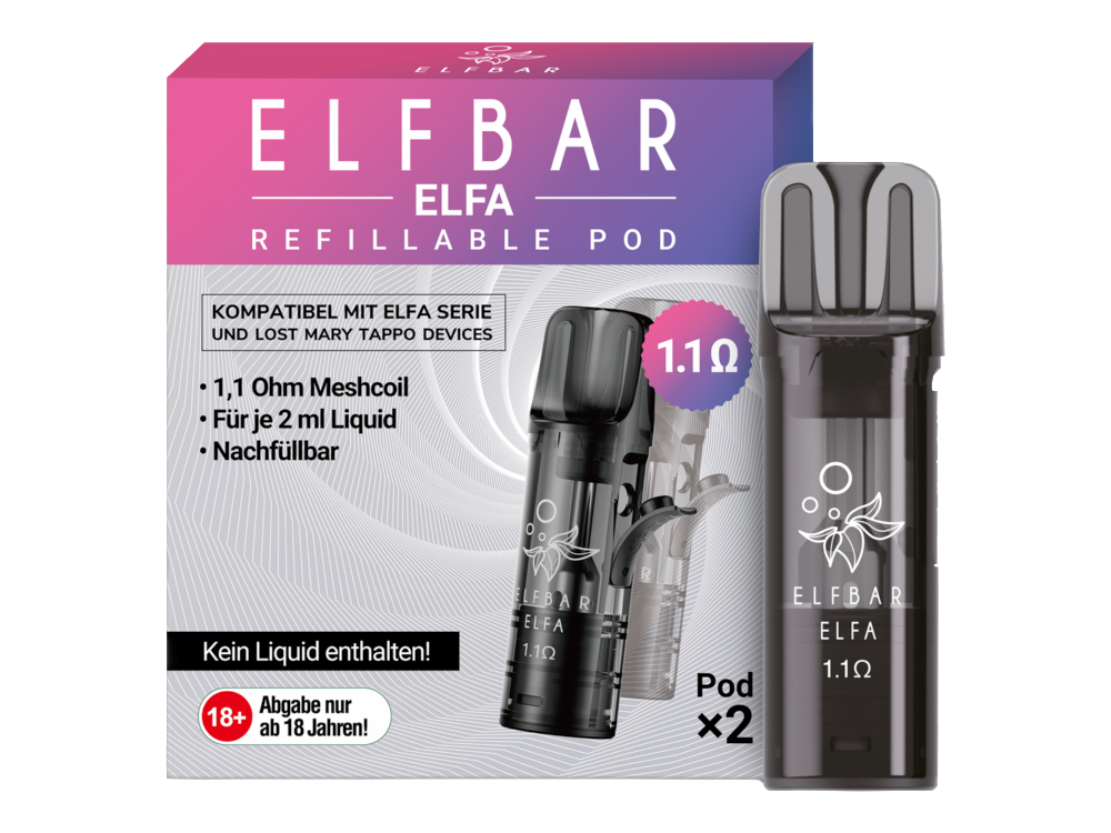 [IC-EB100ERP-11] Elfbar Elfa Leer-Pod (2 Stück pro Packung)