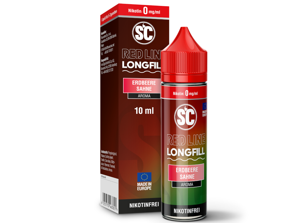 SC Red Line Longfill-Aroma Erdbeere Sahne 10 ml
