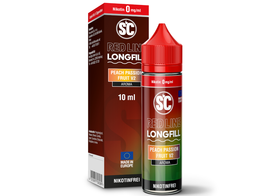 [IC-SCA10RP2-A] SC Red Line Longfill-Aroma Peach Passion Fruit V2 10 ml