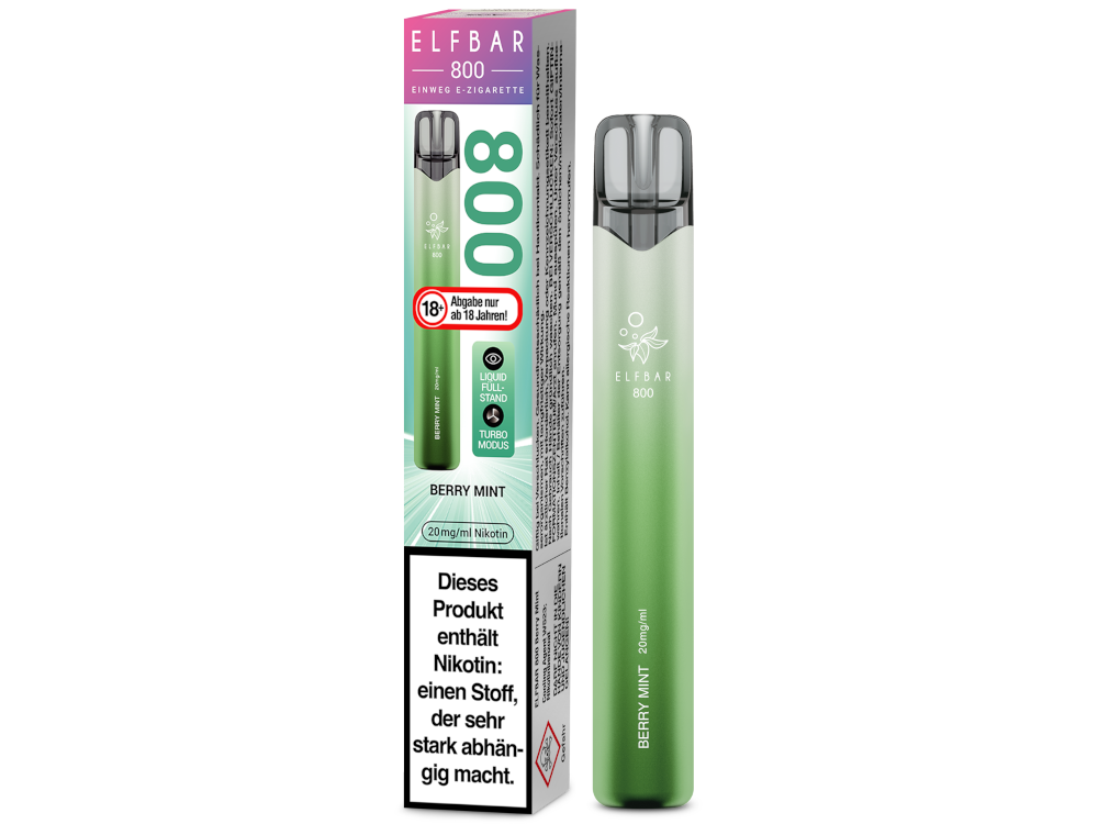 [IC-EBEWE820-BM] Elfbar 800 Einweg E-Zigarette - Berry Mint - 20 mg/ml