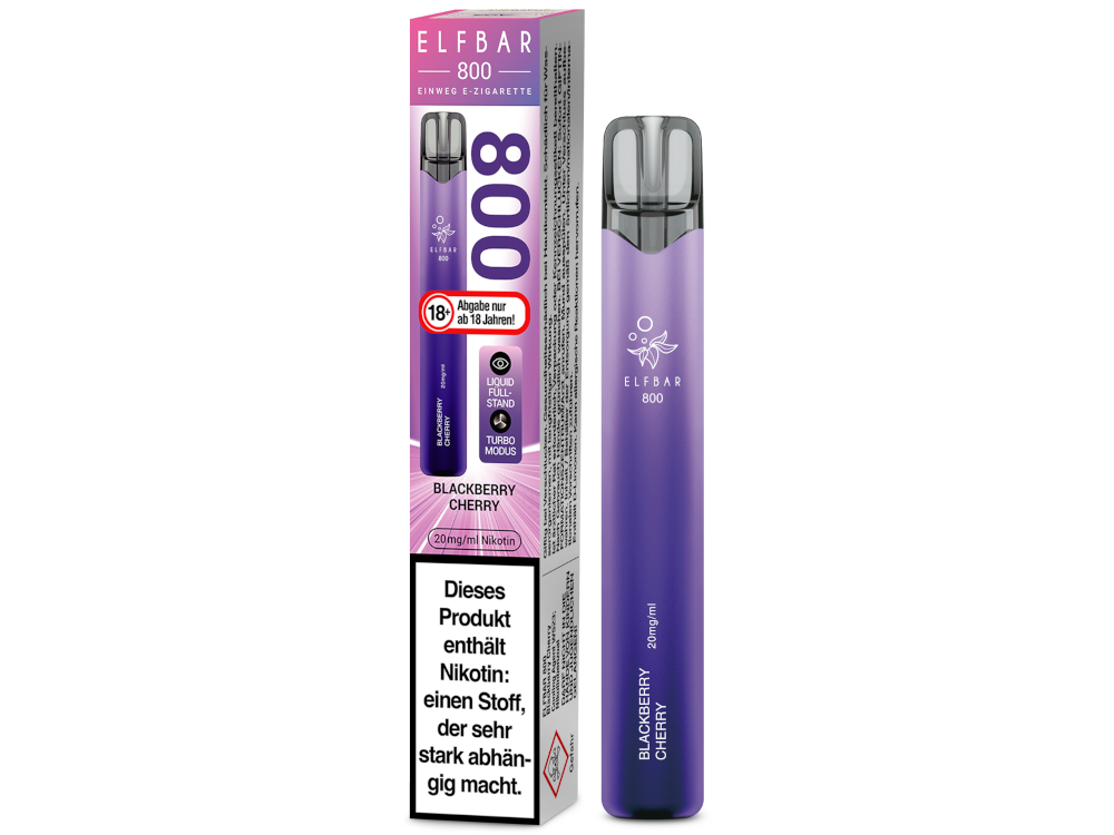 [IC-EBEWE820-BC] Elfbar 800 Einweg E-Zigarette - Blackberry Cherry - 20 mg/ml