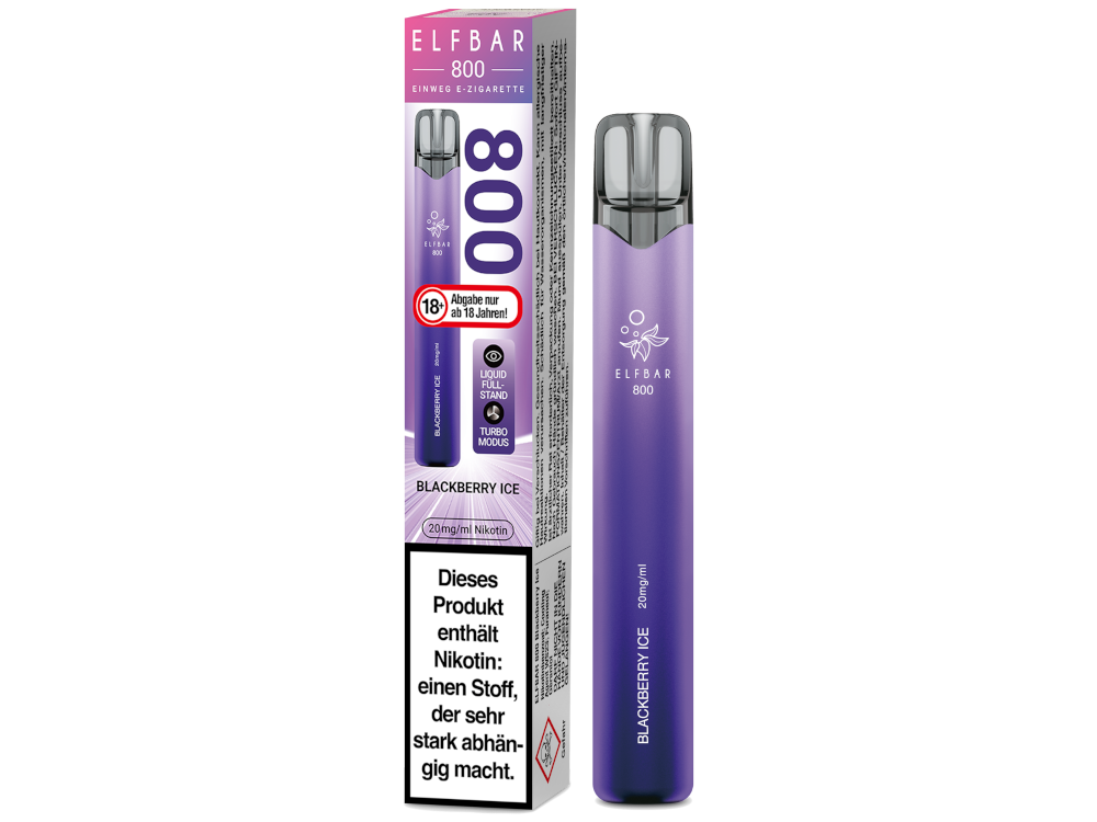 Elfbar 800 Einweg E-Zigarette - Blackberry Ice - 20 mg/ml