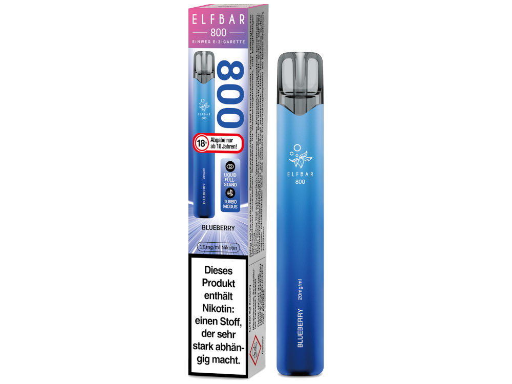 Elfbar 800 Einweg E-Zigarette - Blueberry - 20 mg/ml