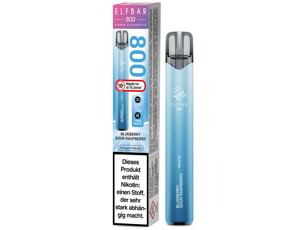 Elfbar 800 Einweg E-Zigarette - Blueberry Sour Raspberry - 20 mg/ml