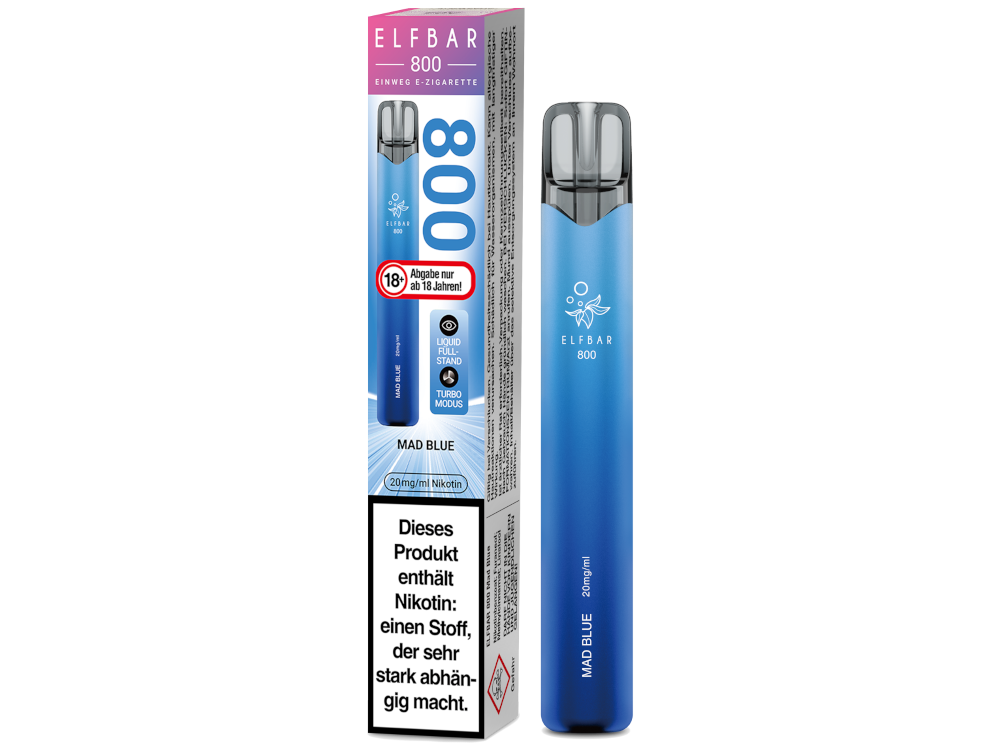 Elfbar 800 Einweg E-Zigarette - Mad Blue - 20 mg/ml