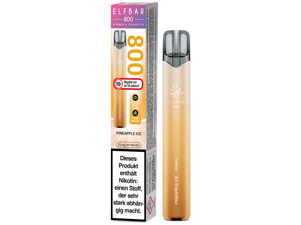 [IC-EBEWE820-PI] Elfbar 800 Einweg E-Zigarette - Pineapple Ice - 20 mg/ml