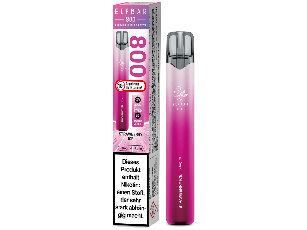 Elfbar 800 Einweg E-Zigarette - Strawberry Ice - 20 mg/ml