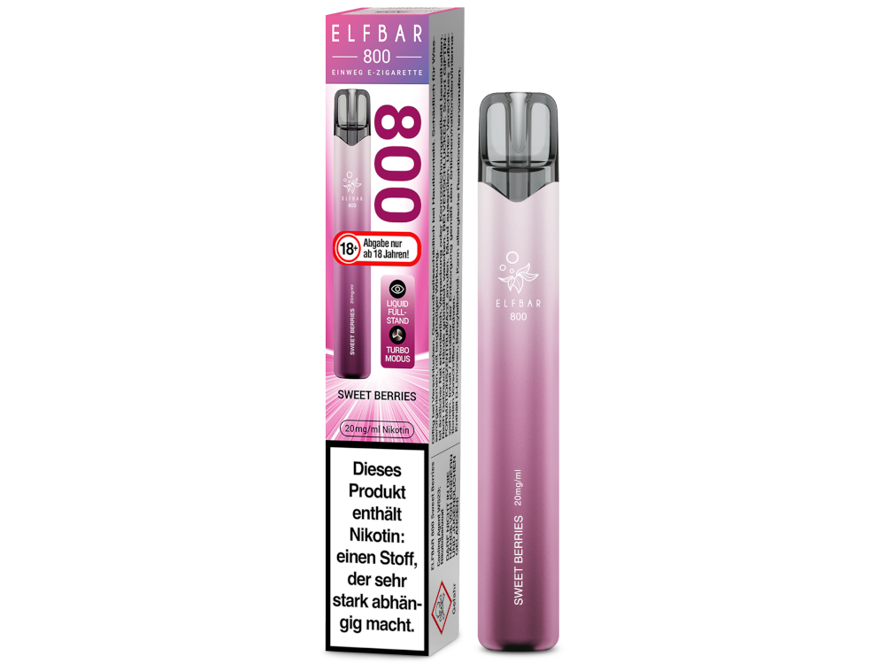 Elfbar 800 Einweg E-Zigarette - Sweet Berries - 20 mg/ml