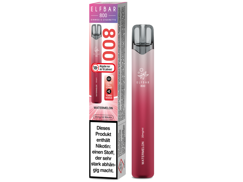 [IC-EBEWE820-WM] Elfbar 800 Einweg E-Zigarette - Watermelon - 20 mg/ml