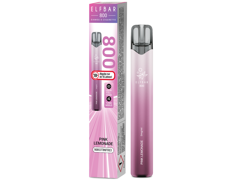 Elfbar 800 Einweg E-Zigarette - Pink Lemonade - 0 mg/ml