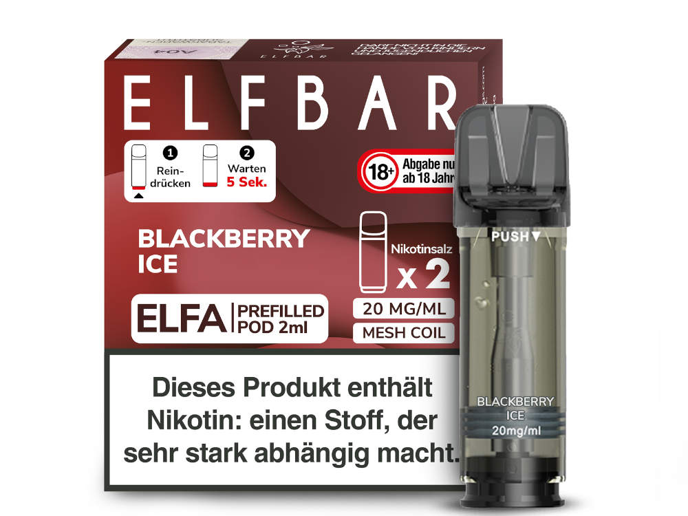 [IC-EBEWEP-84] Elfbar Elfa Pod - Blackberry Ice - 20 mg/ml (2 Stück)