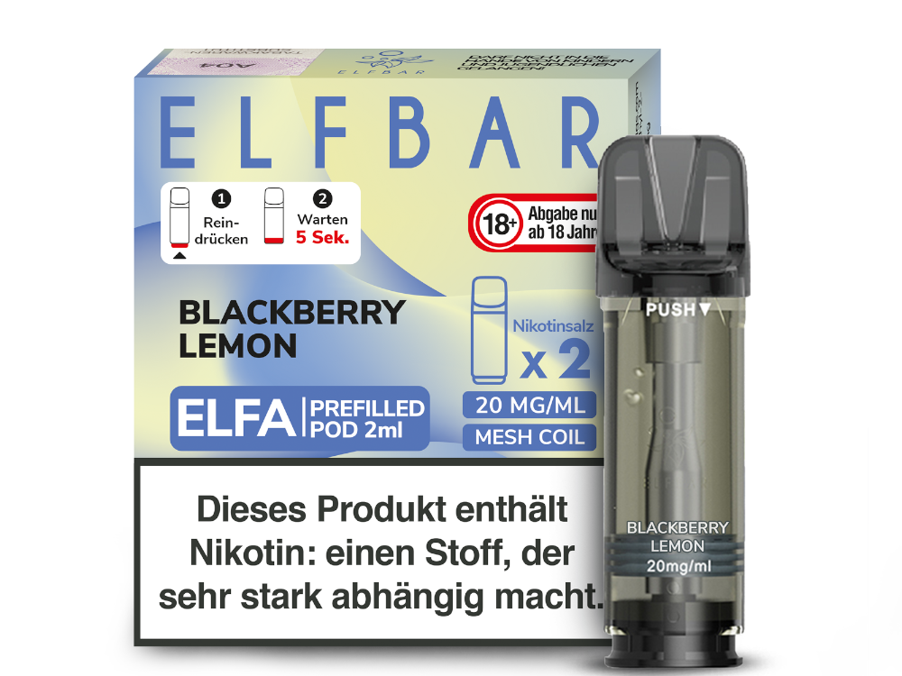 [IC-EBEWEP-52] Elfbar Elfa Pod - Blackberry Lemon - 20 mg/ml (2 Stück)