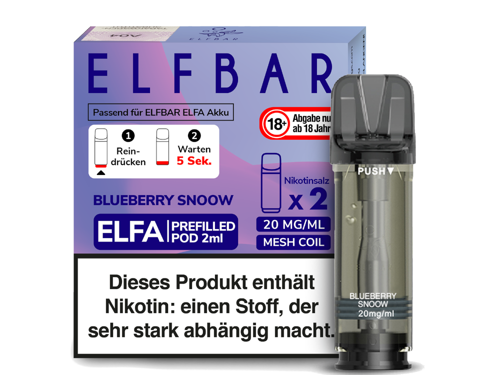 [IC-EBEWEP-79] Elfbar Elfa Pod - Blueberry Snoow - 20 mg/ml (2 Stück)