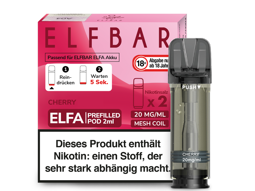 [IC-EBEWEP-75] Elfbar Elfa Pod - Cherry - 20 mg/ml (2 Stück)