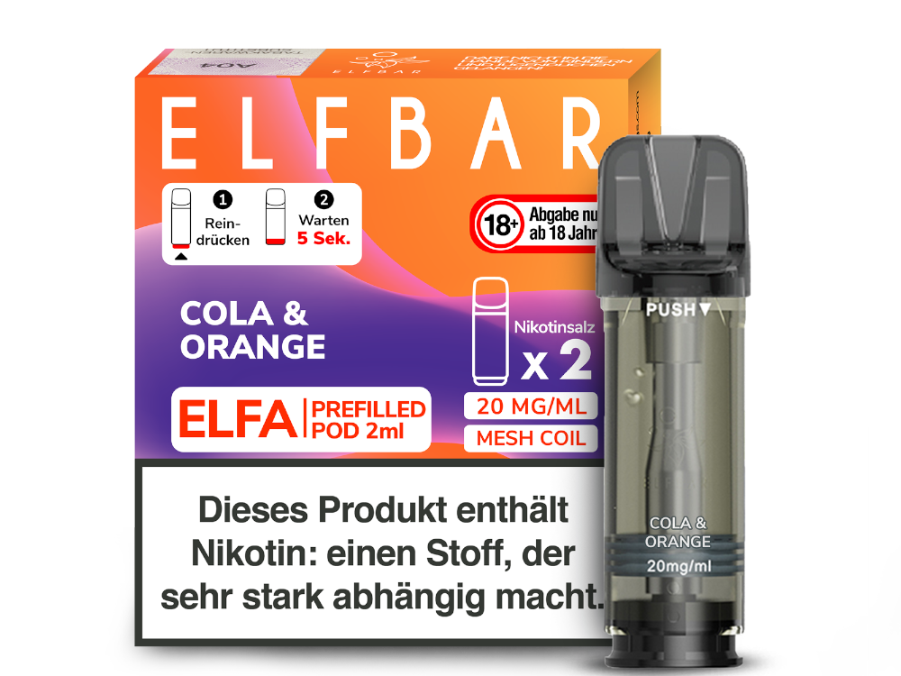 [IC-EBEWEP-93] Elfbar Elfa Pod - Cola & Orange - 20 mg/ml (2 Stück)