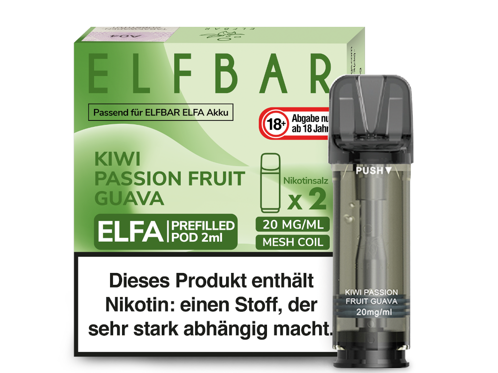 [IC-EBEWEP-69] Elfbar Elfa Pod - Kiwi Passion Fruit Guava - 20 mg/ml (2 Stück)