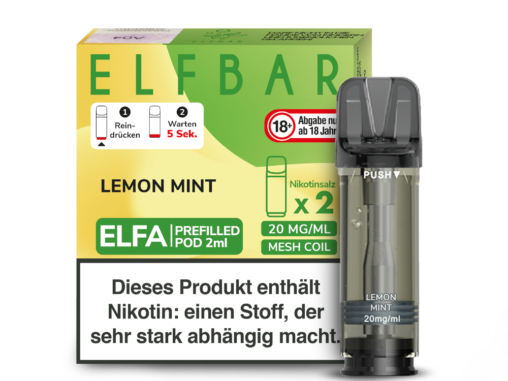 [IC-EBEWEP-83] Elfbar Elfa Pod - Lemon Mint - 20 mg/ml (2 Stück)