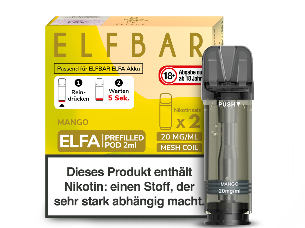 [IC-EBEWEP-80] Elfbar Elfa Pod - Mango - 20 mg/ml (2 Stück)