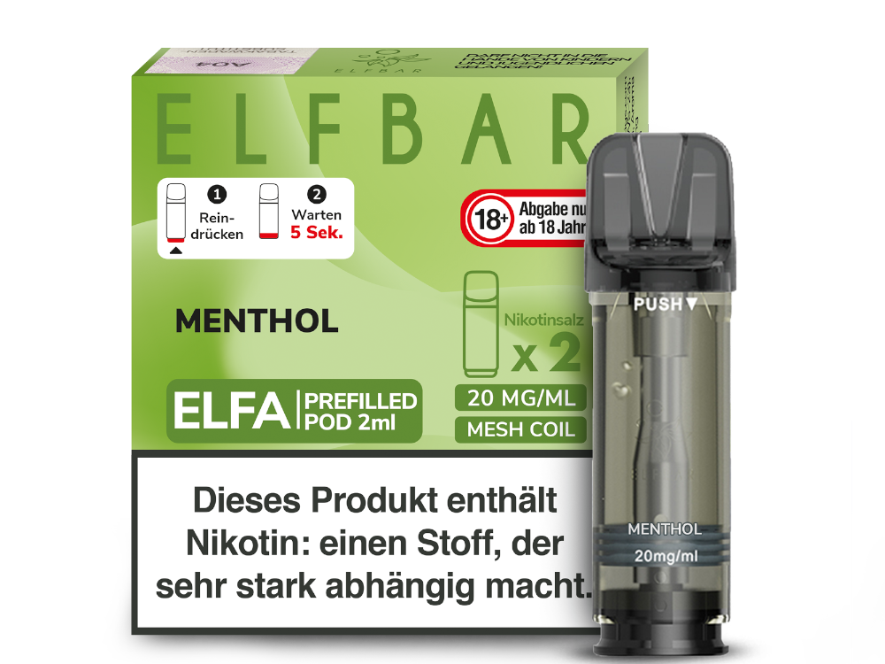 [IC-EBEWEP-54] Elfbar Elfa Pod - Menthol - 20 mg/ml (2 Stück)