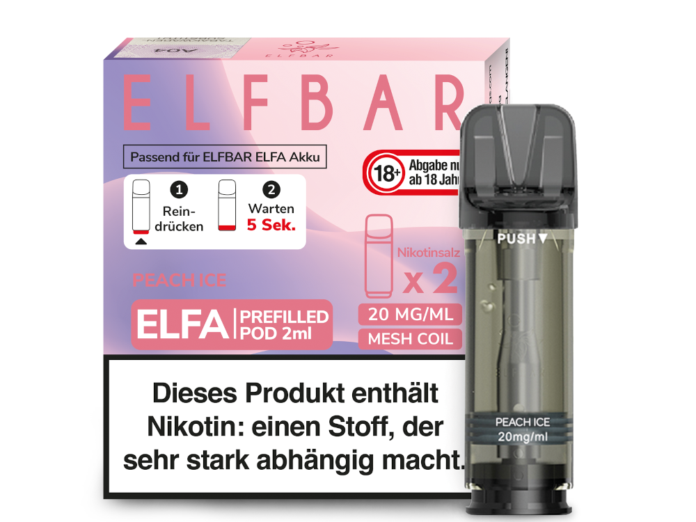 [IC-EBEWEP-76] Elfbar Elfa Pod - Peach Ice - 20 mg/ml (2 Stück)