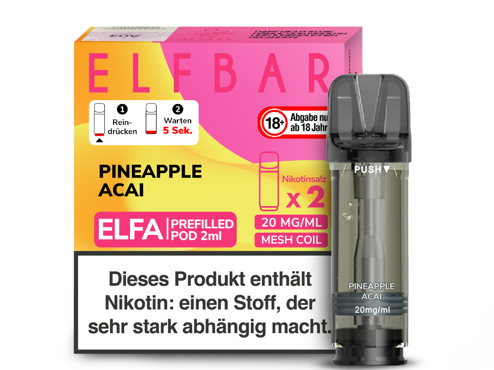 [IC-EBEWEP-96] Elfbar Elfa Pod - Pineapple Acai - 20 mg/ml (2 Stück)