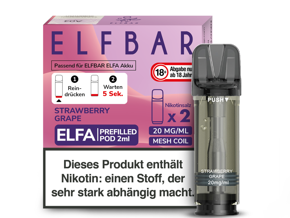 [IC-EBEWEP-81] Elfbar Elfa Pod - Strawberry Grape - 20 mg/ml (2 Stück)