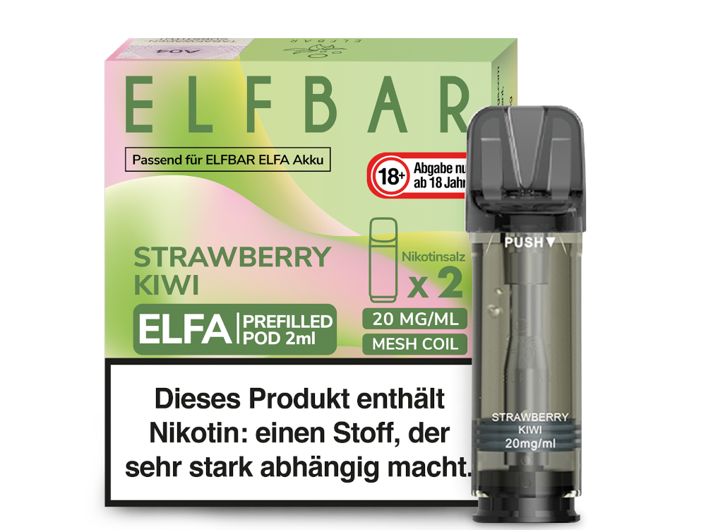 [IC-EBEWEP-71] Elfbar Elfa Pod - Strawberry Kiwi - 20 mg/ml (2 Stück)