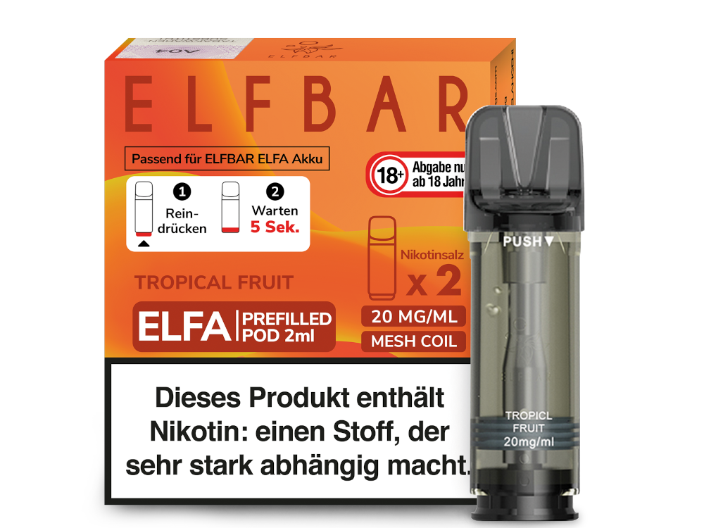[IC-EBEWEP-78] Elfbar Elfa Pod - Tropical Fruit - 20 mg/ml (2 Stück)