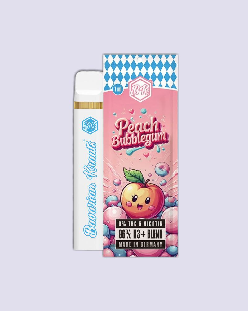 [LL-SRC-384] Bavarian Krauts H2/H3+ Vape Pen 1ml - Peach Bubblegum (96% H3+ Blend)