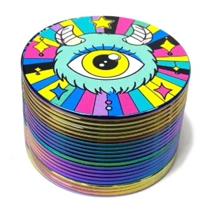 TOBALIQ Metal Herbal Grinder “Rainbow Royal Colorplay”, 6er Display