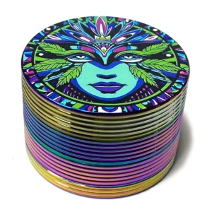 TOBALIQ Metal Herbal Grinder “Rainbow Royal Cannabis”, 6er Display