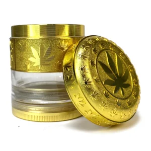 TOBALIQ Metall Herbal Grinder ” Clear Cannabis”, 6er Display