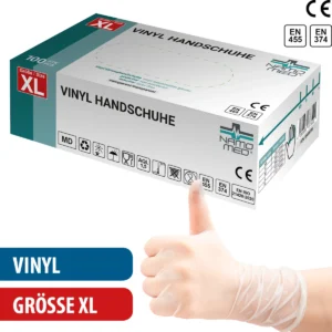 [LL-G52748-XL] Vinyl-Medical “XL” Handschuhe, 100 St./Box, transparent