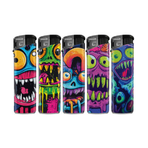 [LL-F41738] TOBALIQ Motivfeuerzeug Happy Freaks