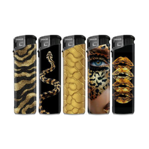 [LL-F41737] TOBALIQ Motivfeuerzeug Golden Roar