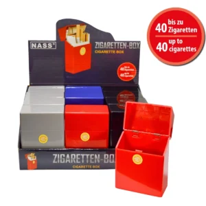 [LL-52740-02] 40er Zigaretten-Box “Push”, 4farbig, 12er Display