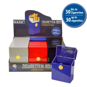 [LL-52740-01] 30er Zigaretten-Box “Push”, 4farbig, 12er Display