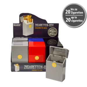 [LL-52740] 20er Zigaretten-Box “Push”, 4farbig, 12er Display