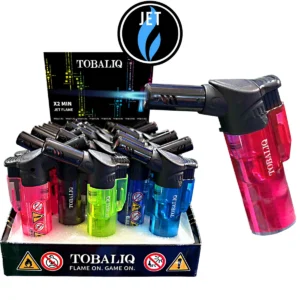 [LL-41684] TOBALIQ Jet-Feuerzeug Brenner X2 MIN Transparent