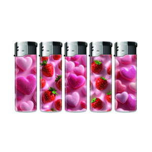 [LL-41701] TOBALIQ Motivfeuerzeug STRAWBERRY HEART