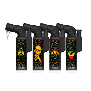 TOBALIQ Jet Flame Feuerzeug CANABIS Rubber