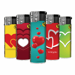 [LL-41465] TOBALIQ Motivfeuerzeug HEART FOR YOU