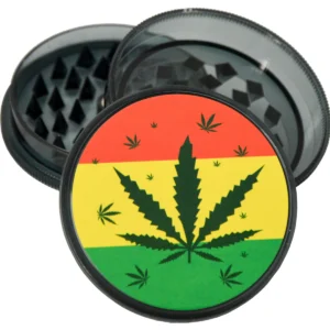 [LL-51941] CannabisGrind Kunststoff-Grinder mit Motiven, 24er Display