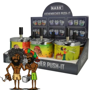 [LL-52746-06] Dreh-Aschenbecher „Rasta“, 6er Display