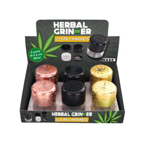 [LL-52782-3] Metal Grinder CLEAR CANNABIS