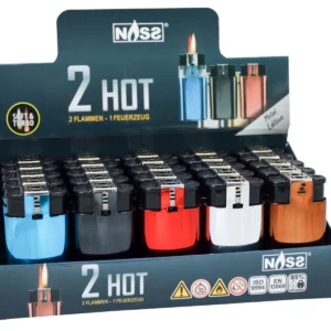 [LL-10868-02] Feuerzeug 2in1 “Feuer & Flamme” Metal Edition, 25er Display