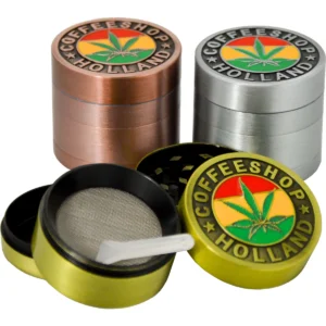 [LL-52600] Coffeeshop Metall-Grinder 4-teilig, 4cm, 12er Display