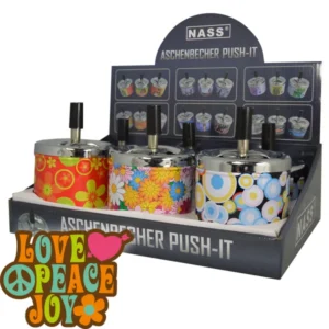 [LL-52746-05] Dreh-Aschenbecher „Flower“, 6er Display