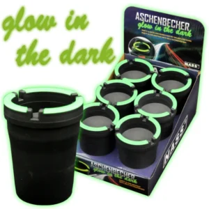 [LL-52743-01] Aschenbecher2Go “Black” Glow In The Dark, 6er Display