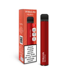 [LL-E41332] TOBALIQ TQ Fly 700 Puffs – 20mg Nikotin – Red Apple